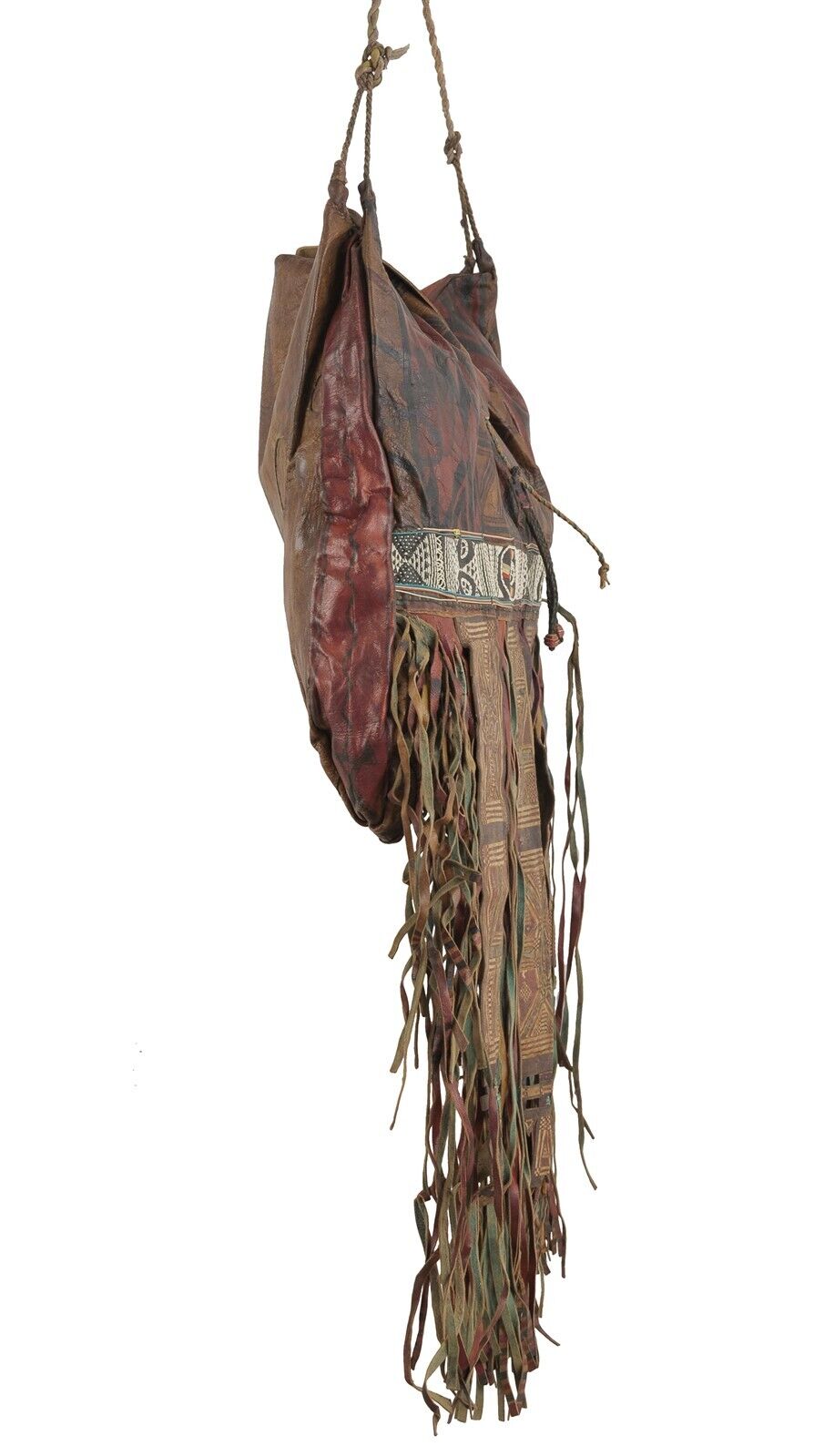 Authentic Old Tuareg Leather Bag – Sahara Tribal Nomad Artwork