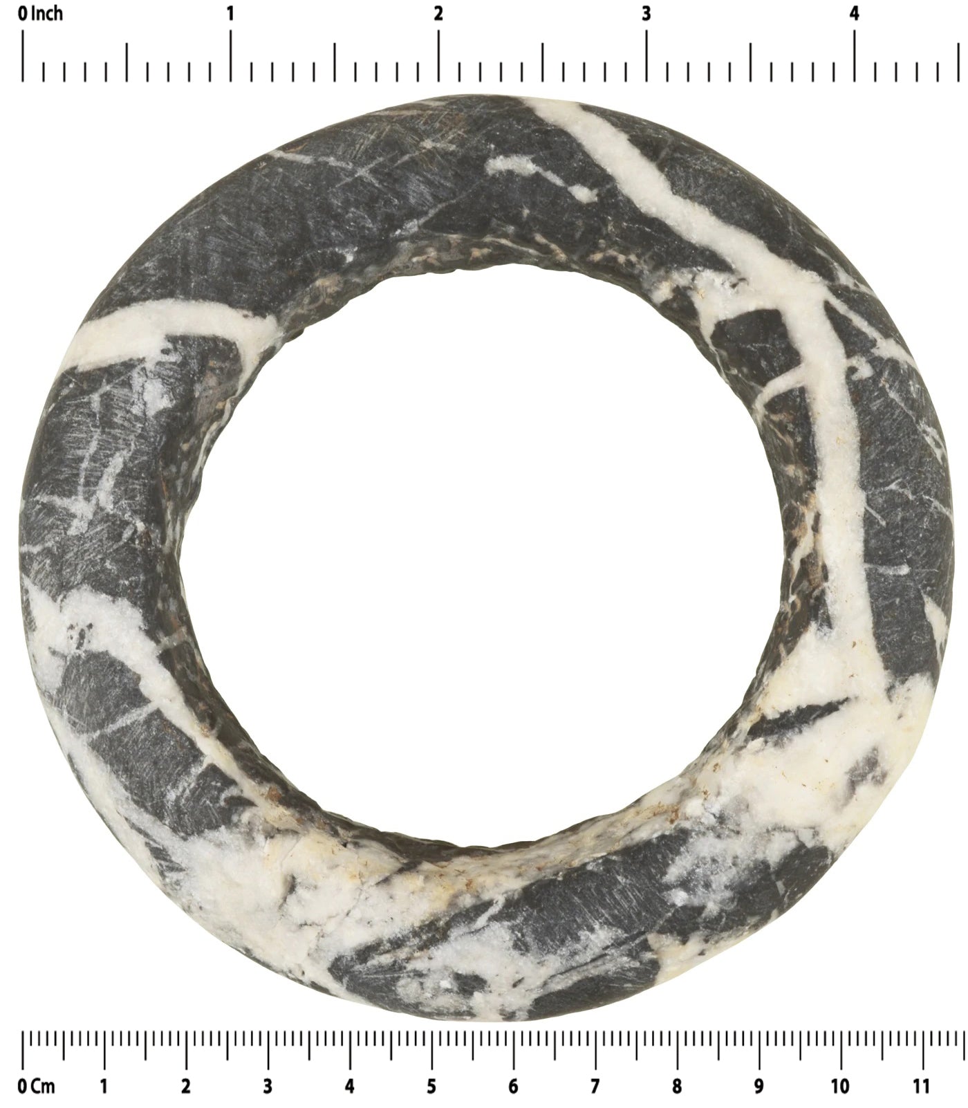 Old Stone Granite Bracelet Armband Currency African Mali Dogon - angled shot