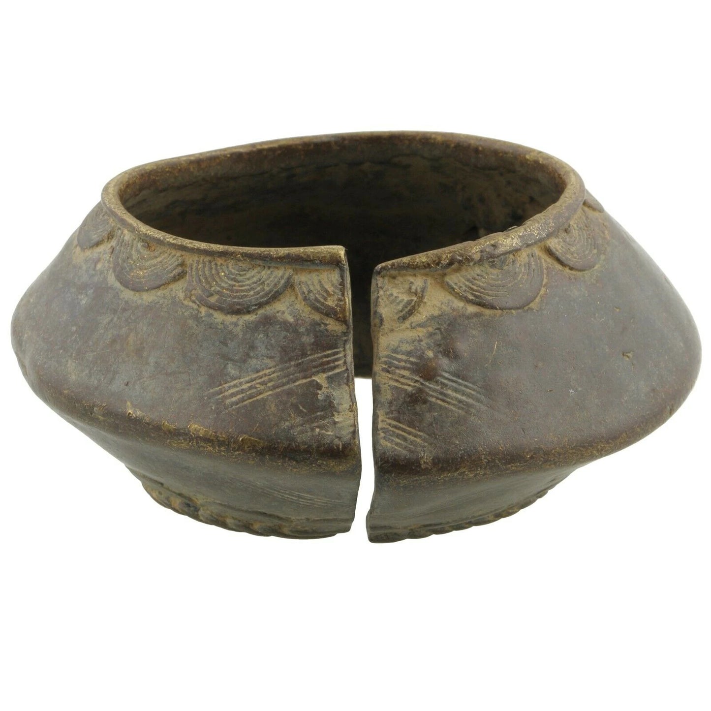 Old Brass Bronze African Bracelet Currency Fulani Ghana / Burkina Faso
