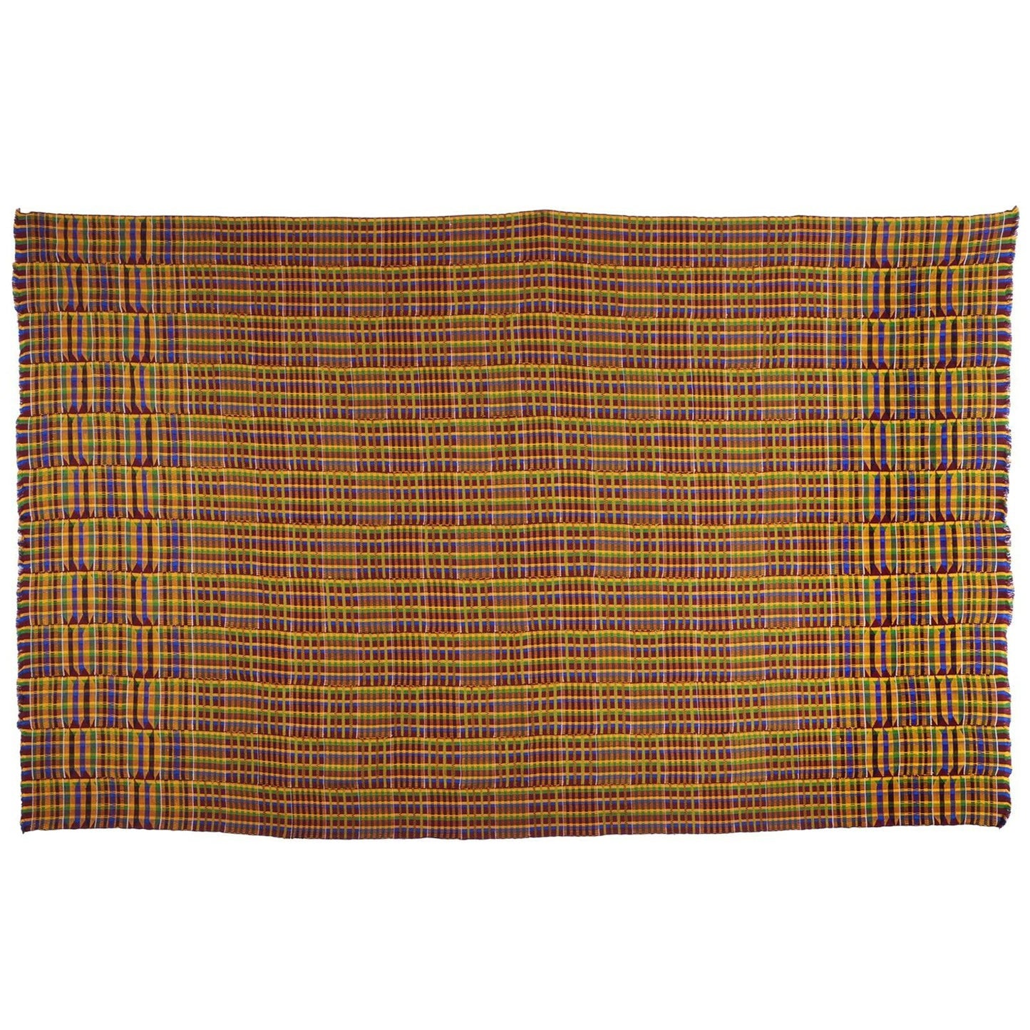 Handwoven Ashanti Kente Woman Size Vintage Cloth – 77 ½″ × 49″