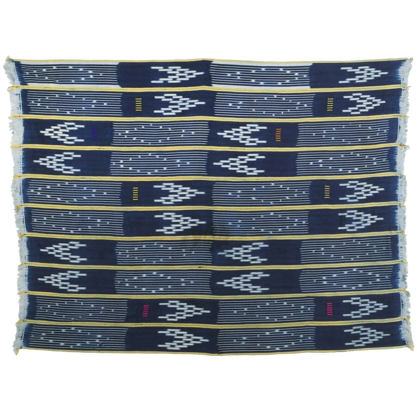 Vintage African Handwoven Ivory Coast Baule Handmade Cloth Textile Decoration