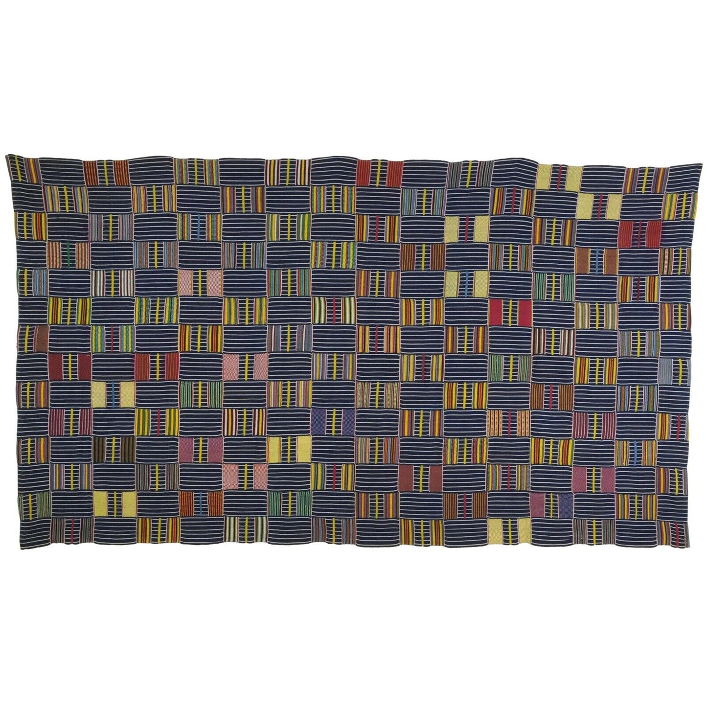 Authentic Vintage Handwoven Ewe Kente Cloth – Ghana Woman Size