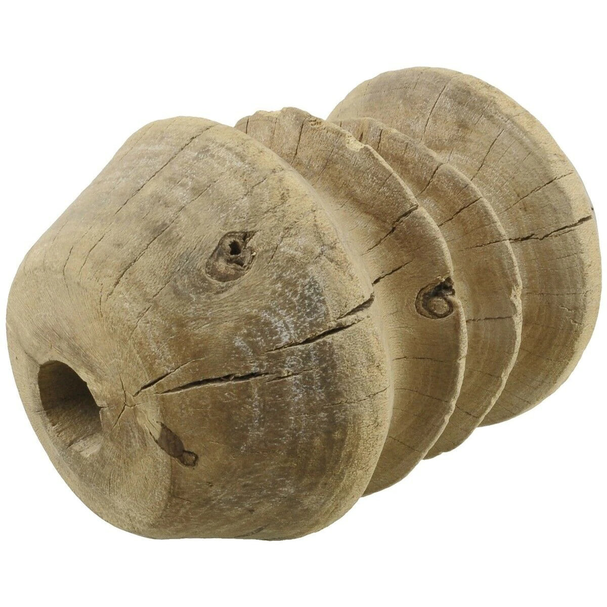 Small Hand‑Carved Tuareg Wooden Well Pulley – 18 cm × 12 cm