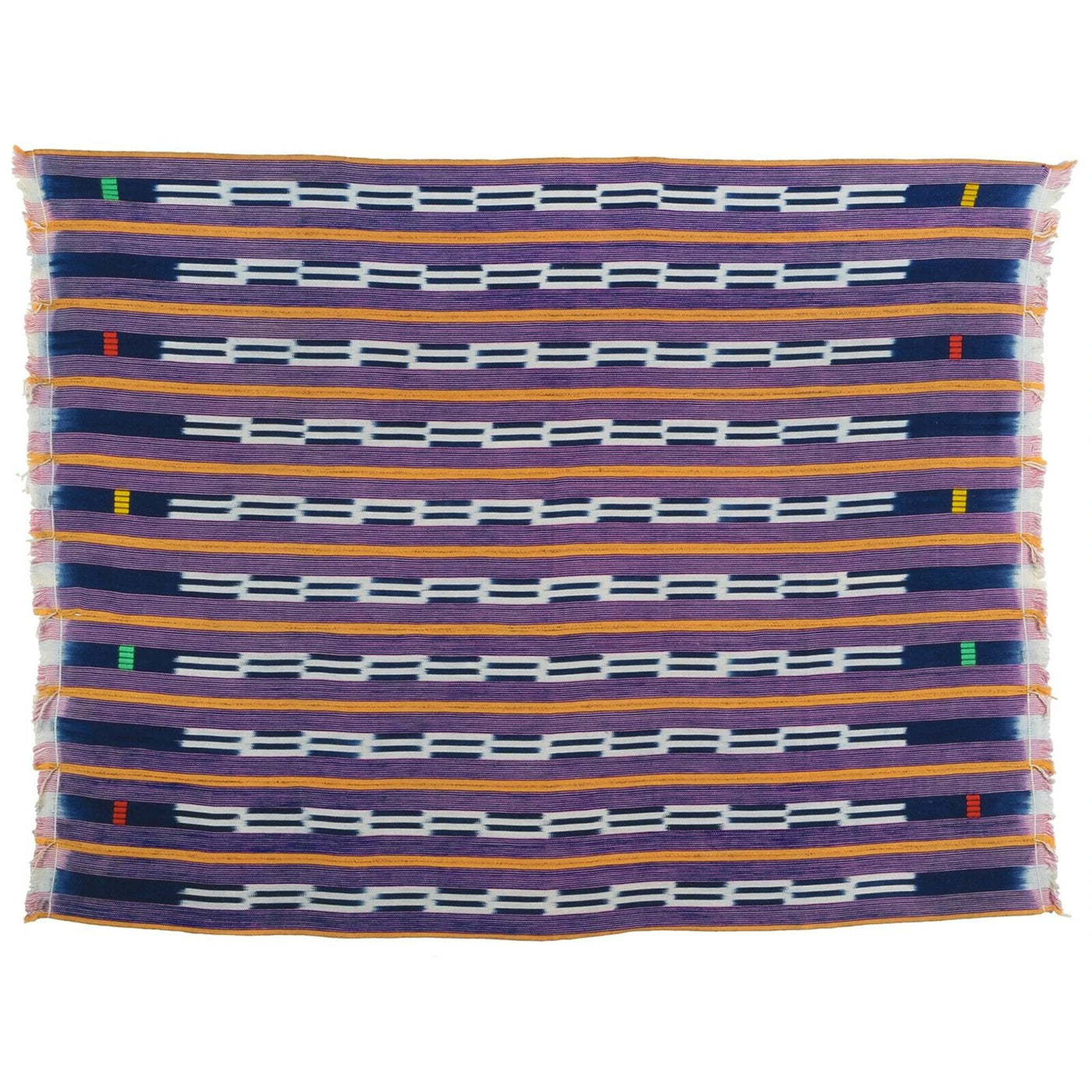 Vintage Handwoven Baule Cloth – 55½″ × 44″ – Ivory Coast