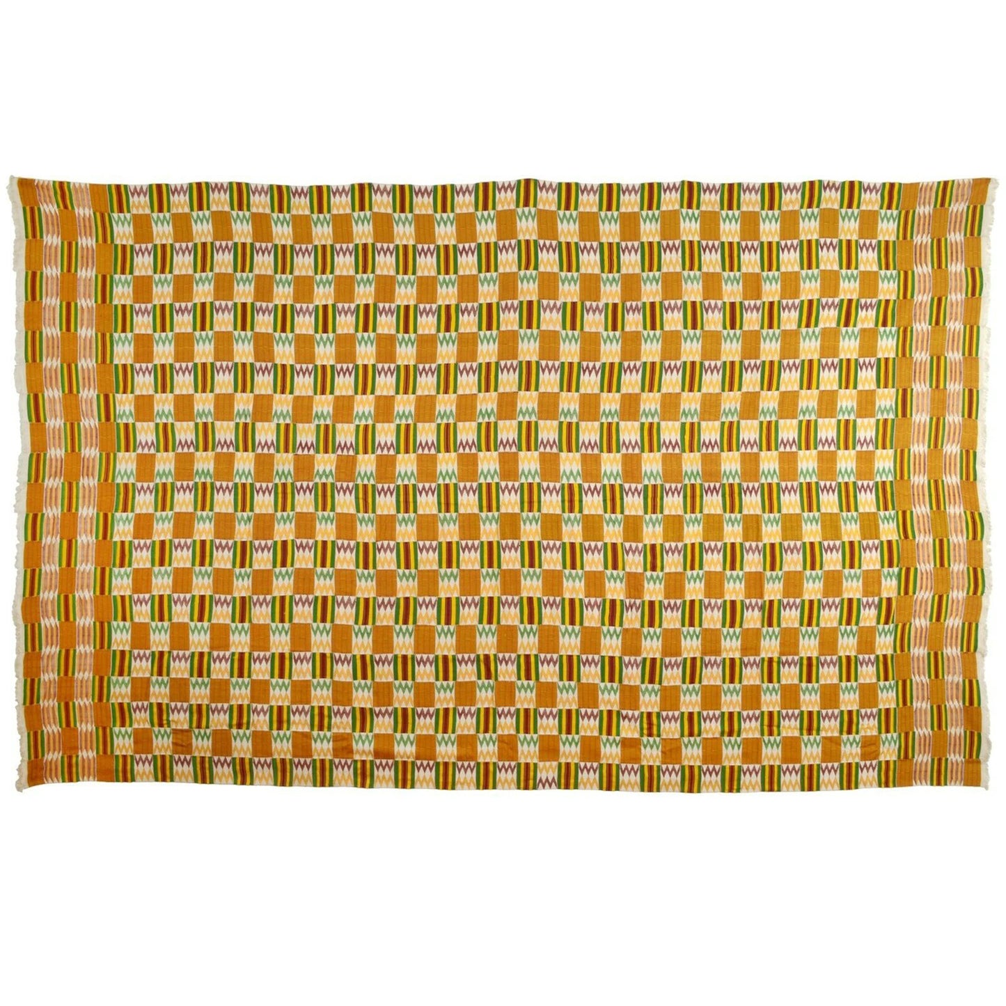 Handwoven Ashanti Kente – Mid‑1900s Man Size, Authentic Ghana Cloth