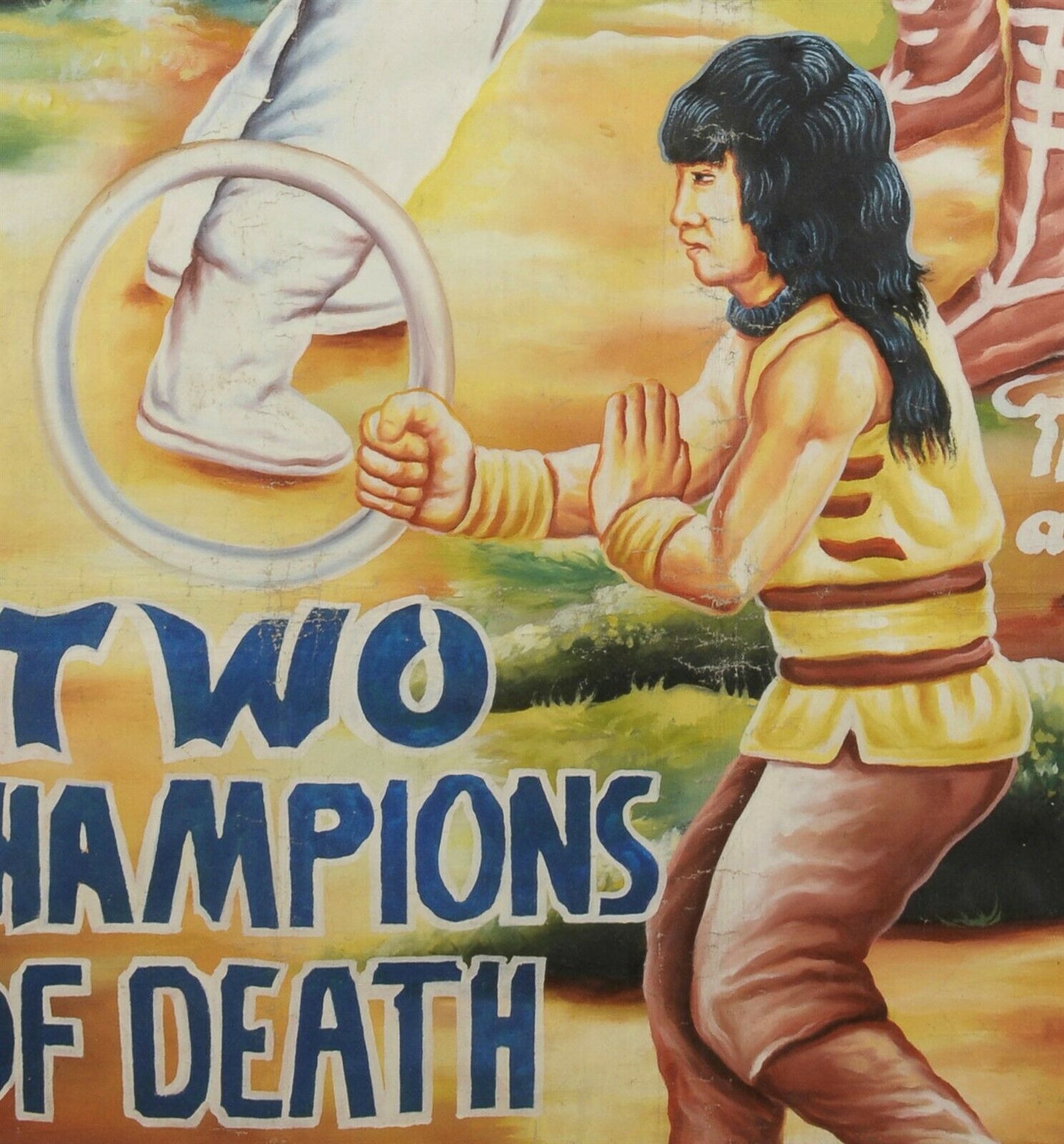 Two Champions Of Death: Authentic Ghanaian Martial Arts Movie Poster - close-up