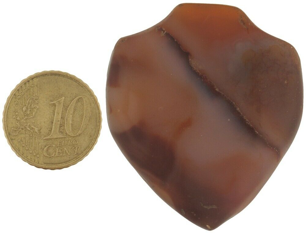 Antique Carnelian/Agate Trade Bead Pendant – Large 44×38×14 mm from Cambay