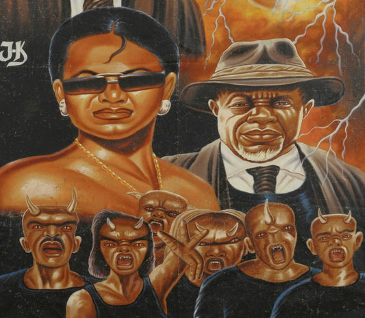 Six Demons Movie Poster - Hand-Painted Ghanaian Art - alternate view