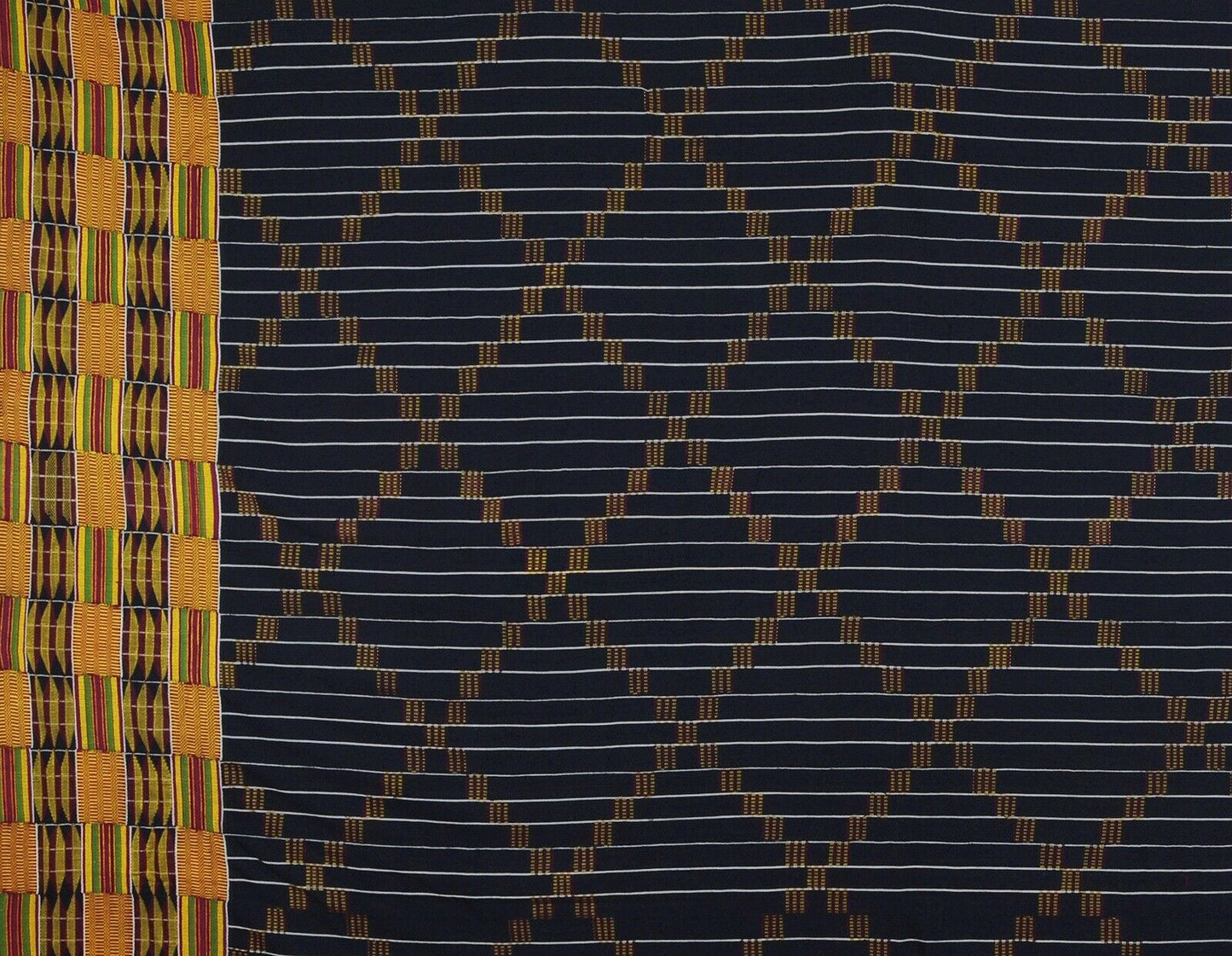 Handwoven Ashanti Kente Cloth – Vintage Woman Size 1970s
