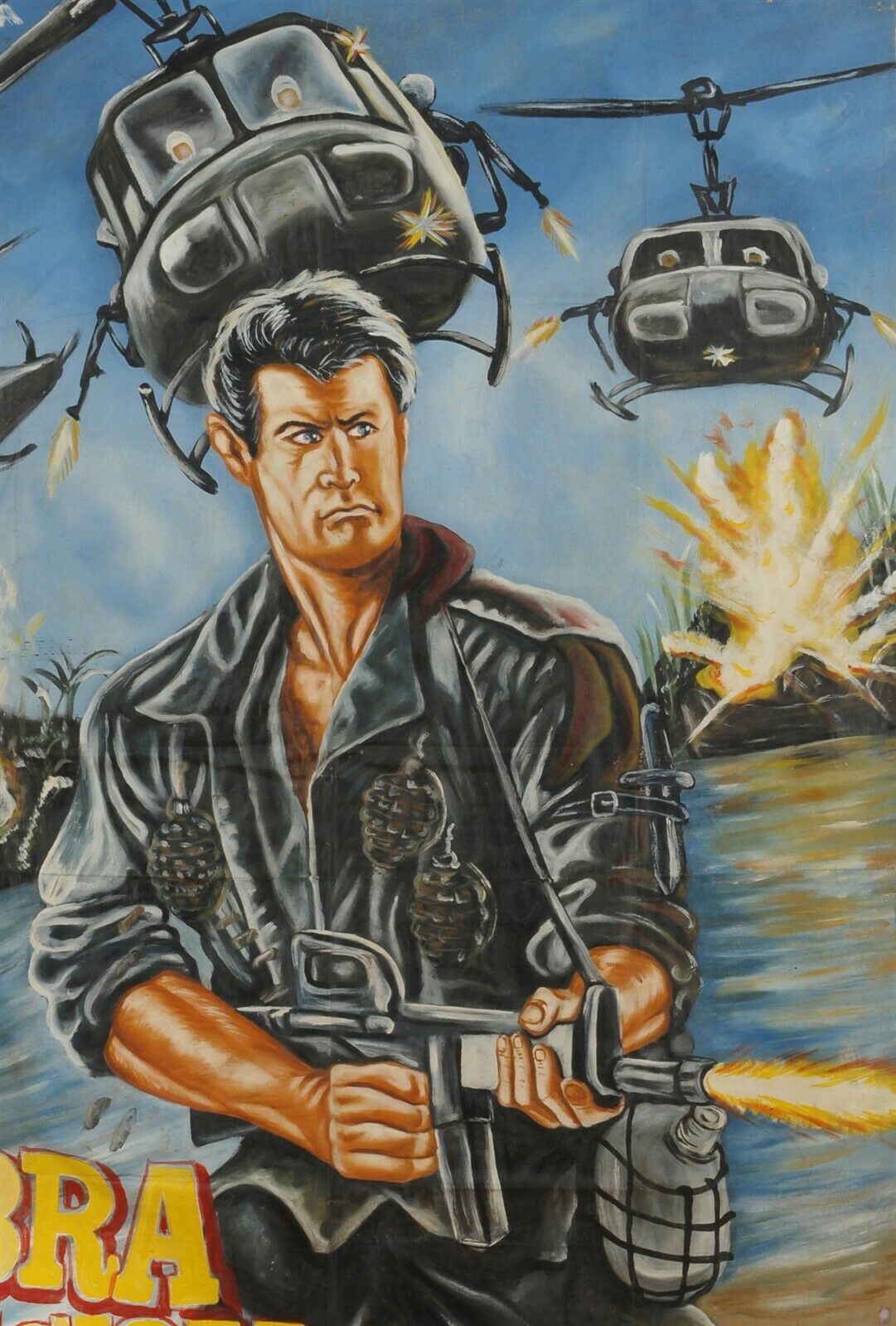 Cobra Mission Ghanaian Movie Poster - Authentic Hand-Painted Art - alternate view