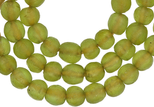 New African Trade Beads Krobo Powderglass Translucent Recycled Glass Beads Dipo - alternate view
