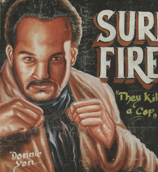 Authentic Sure Fire Martial Art Ghana Hand-Painted Movie Poster - alternate view