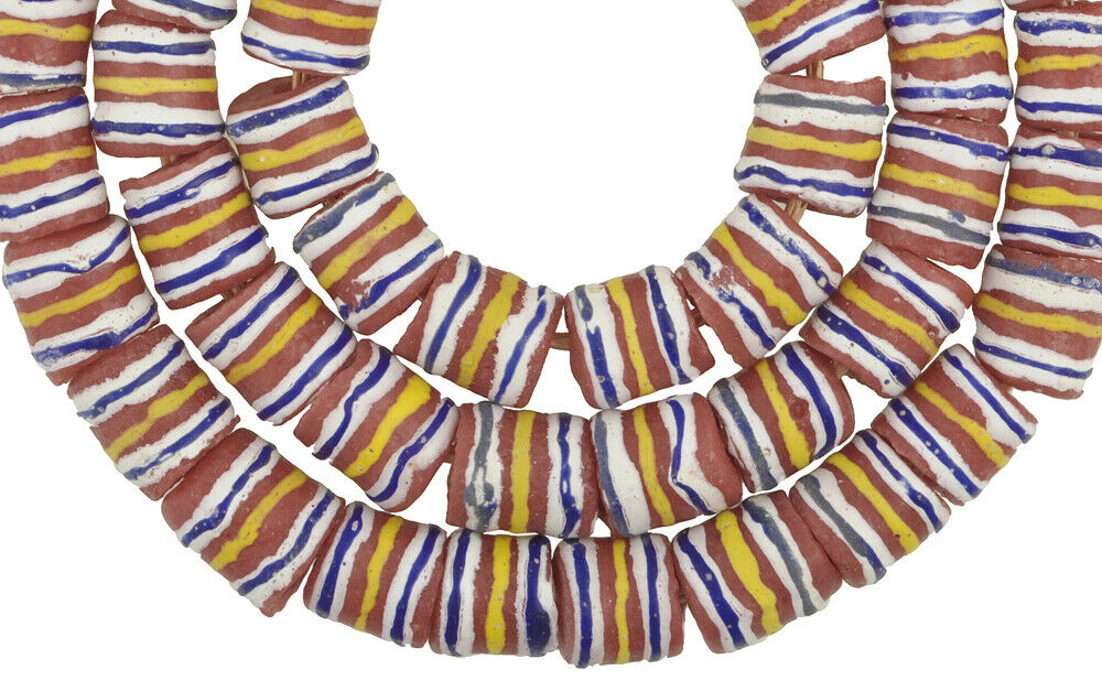 African Trade Beads: Fancy Powder Glass From Ghana - alternate view