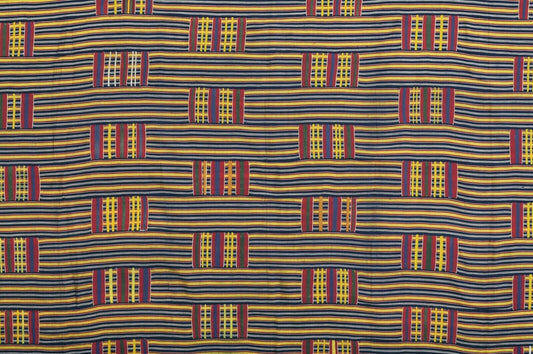 Handwoven Ewe Kente Cloth – Authentic Antique 1970s Ghana Textile