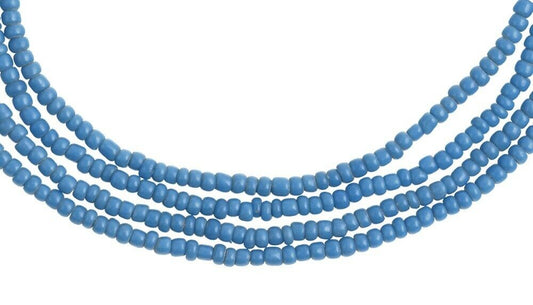 Old Blue 2 mm Venetian Seed Beads Strand – Authentic Conteria Trade Beads