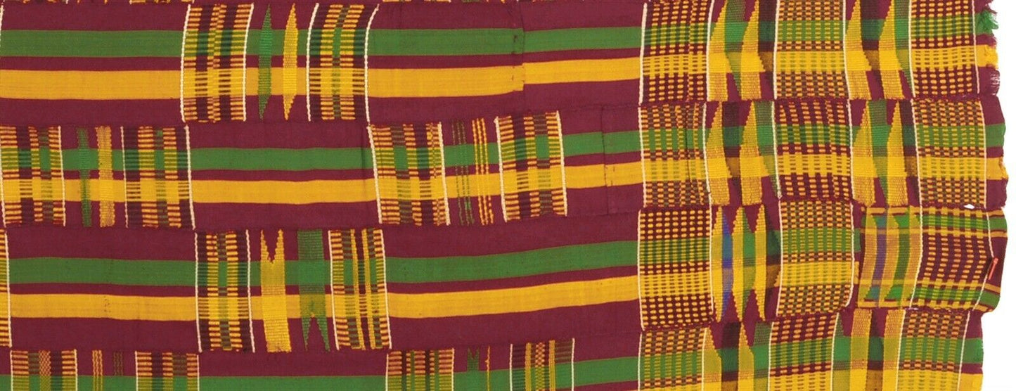 Vintage Handwoven Ashanti Kente Cloth – Ghana Ashanti Kente Woman Size