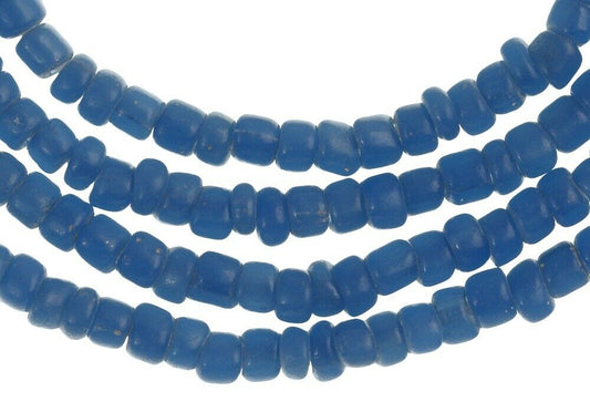 Old Venetian Drawn Seed Beads – Tiny 3 mm Blue Strand, Excellent Condition