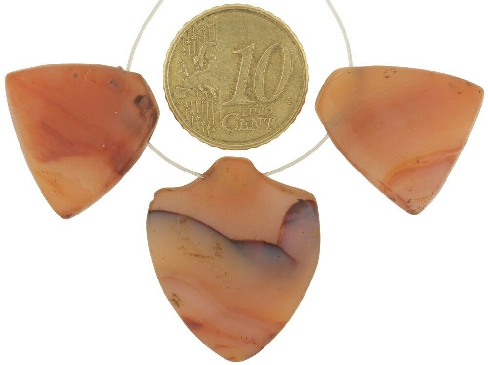 Antique Carnelian & Agate Triangular & Heart Beads – Cambay Trade Set