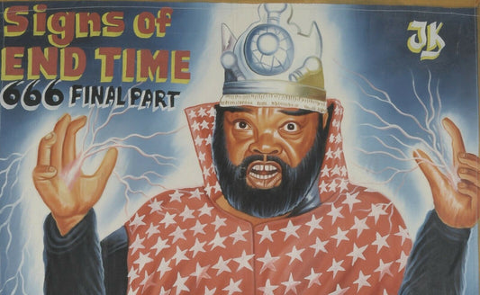 Signs Of End Time Movie Poster - Hand Painted Ghanaian Art - alternate view