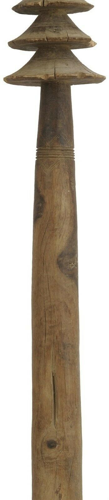 Old Tuareg Wood Tent Post Pole African Authentic Sahara Nomad Niger Mali Art - angled shot