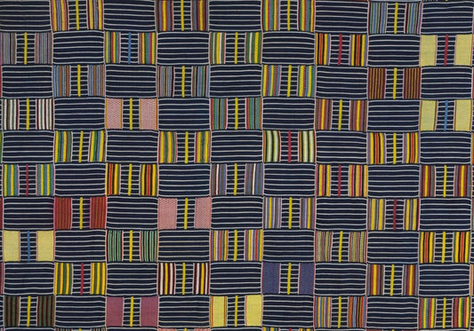 Authentic Vintage Handwoven Ewe Kente Cloth – Ghana Woman Size