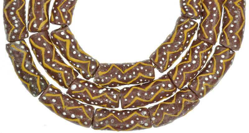 Beautiful Ghanaian Powder Glass Beads - African Trade Beads - alternate view