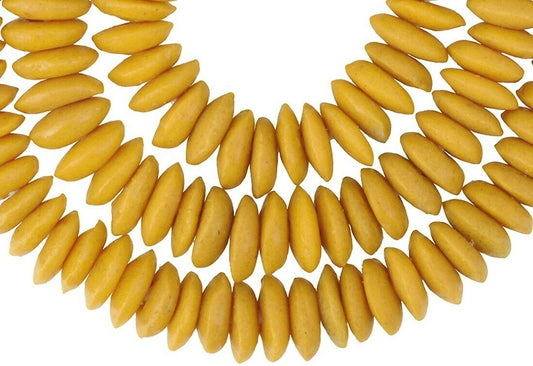 Beautiful African Trade Beads - 22.5" Krobo Recycled Glass Beads - alternate view