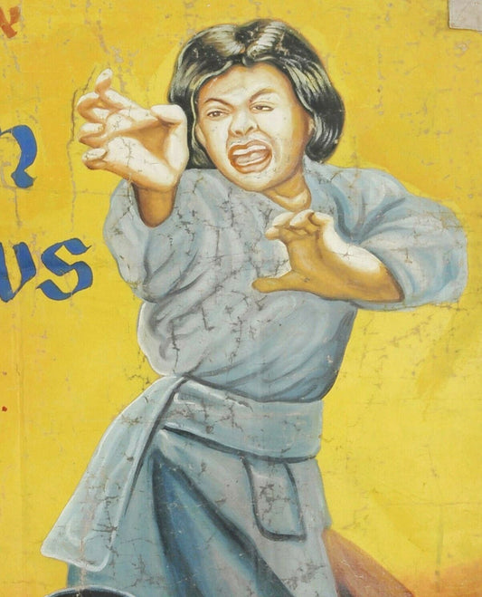 Authentic Shaolin Iron Claws Movie Poster - Ghana Hand-Painted Art - alternate view