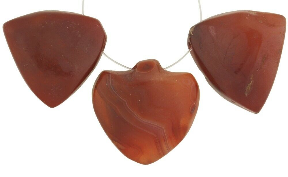 Antique African Trade Beads Carnelian Agate Stone Pendants Large Cambay India