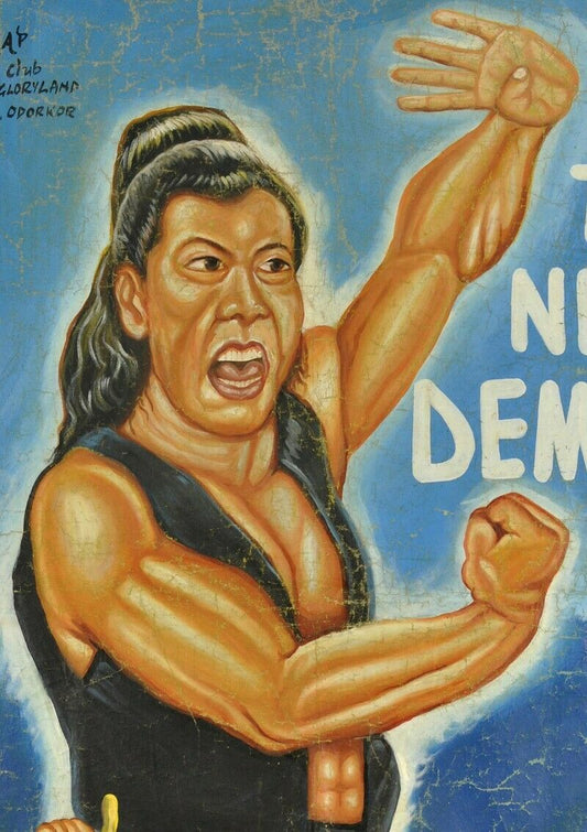 Unique Hand-Painted The Nine Demons Movie Poster From Ghana - alternate view