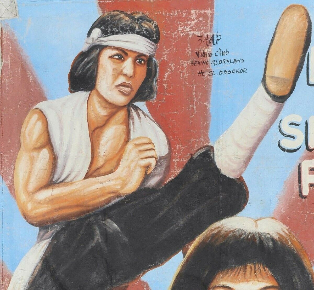 Eagle Vs Silver Fox: Authentic Ghanaian Martial Arts Movie Poster - close-up