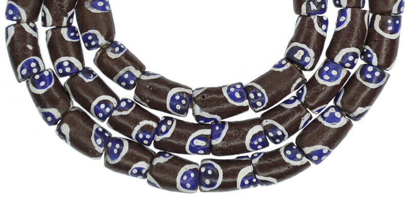 Elegant African Trade Powder Glass Beads - Handmade In Ghana - alternate view