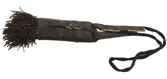 Old Tuareg Leather Purse Wallet African Sahara Niger Nigeria Mali Handmade Art - alternate view