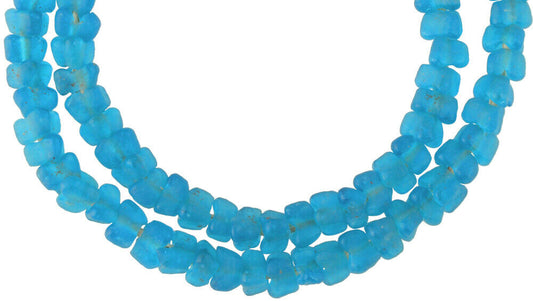 Uncommon Translucent Powder Glass Krobo Beads - 9Mm, 20" - alternate view