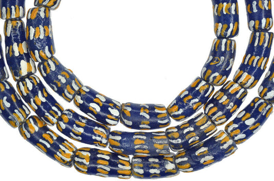 Vibrant Ghanaian Krobo Powder Glass Beads - 8Mm, 26.5" Strand - alternate view