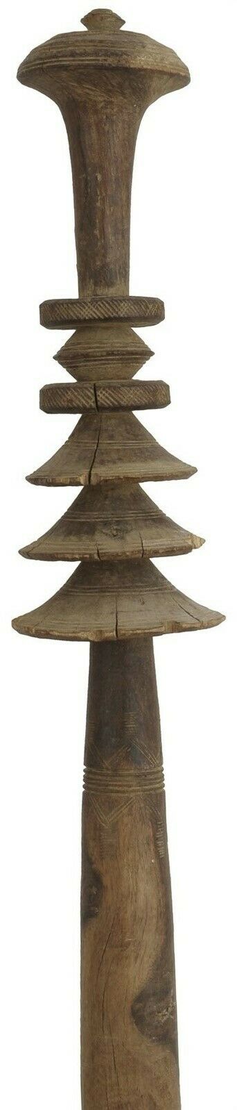 Old Tuareg Wood Tent Post Pole African Authentic Sahara Nomad Niger Mali Art - zoomed-in detail