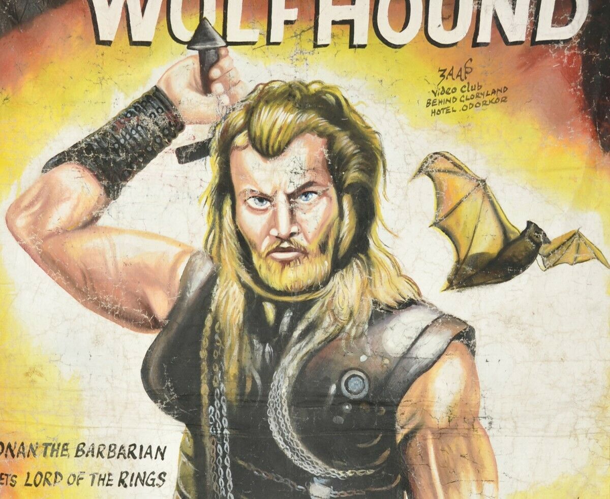 Wolfhound: Action Unleashed - Authentic Ghana Hand-Painted Poster - alternate view