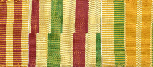 Authentic Handwoven Kente Scarf - Traditional Ghanaian Stole - alternate view