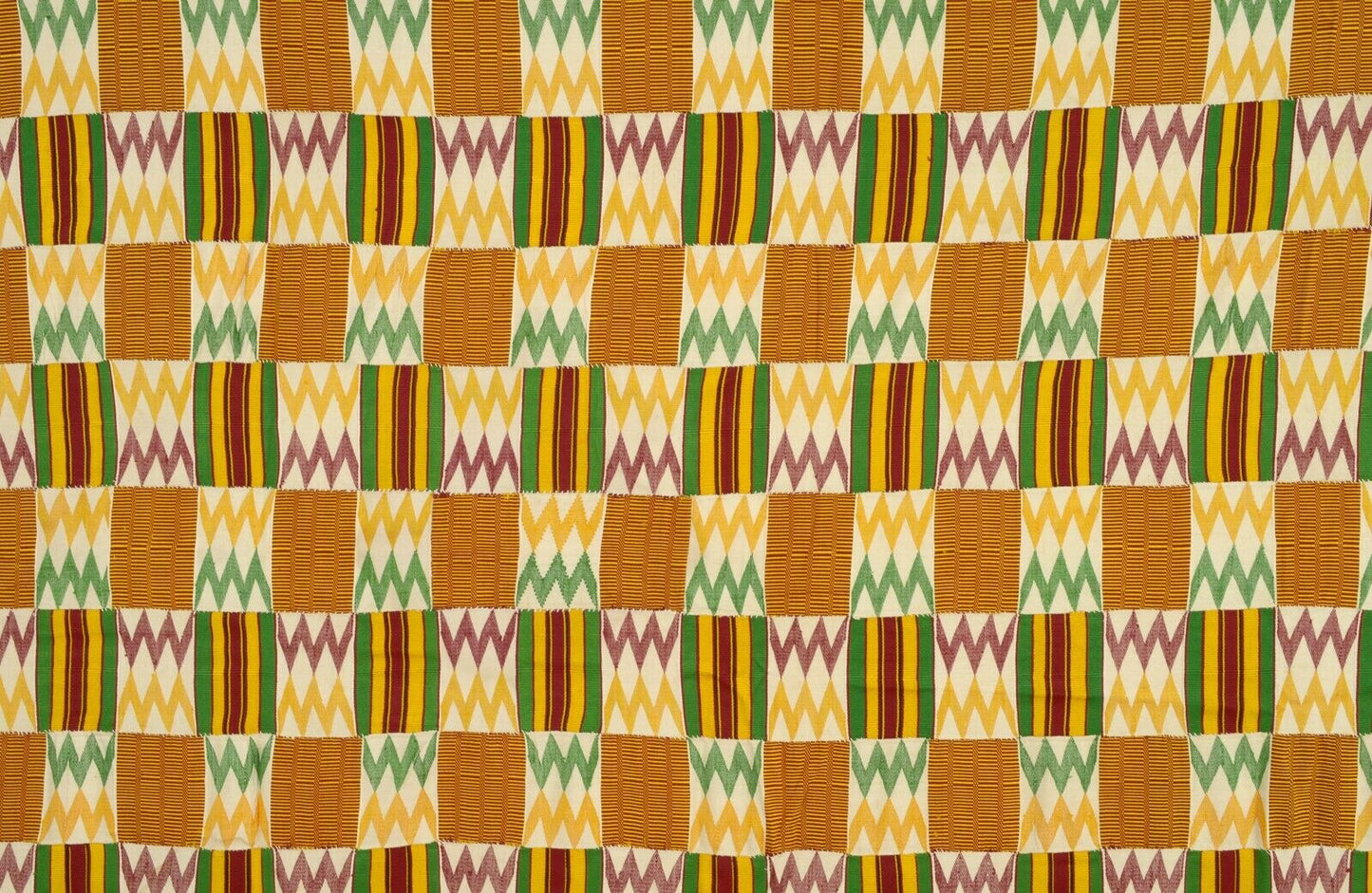 Handwoven Ashanti Kente – Mid‑1900s Man Size, Authentic Ghana Cloth