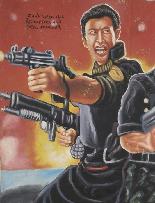 Black Sea Raid Hand Painted Movie Poster | Collectible African Art - alternate view