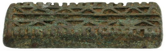 Large Antique Akan Brass Goldweight – Lost Wax Geometric Design