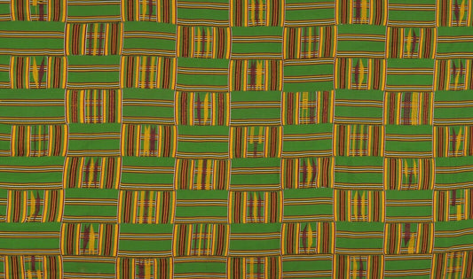 Handwoven Ashanti Kente Woman Size Cloth – Vintage 1970s, 232 × 119 cm
