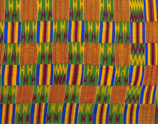 Handwoven Ashanti Kente – Woman Size Vintage 1970s Ceremonial Cloth