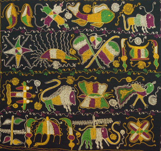 Cloth Of The Great Akunitan Ghana Ashanti African Cloth Fabric Ethnic Tribal - zoomed-in detail