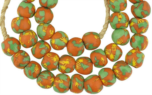 Handmade African Trade Beads | Ghana Recycled Glass Beads - alternate view