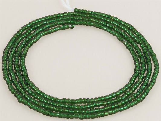 Tie on Emerald Green African Waist Beads - Handmade Body Beads Jewelry