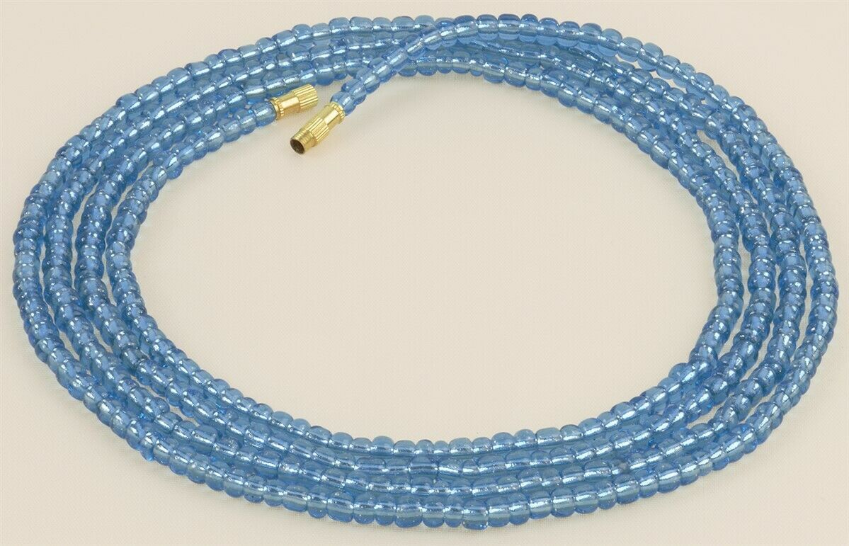 Screw Clasp Blue Glow Handmade African Waist Beads – Body Jewelry