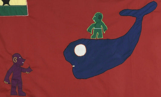 Authentic Fante Asafo Frankaa Festival Flag – 61¾″ × 39¾″