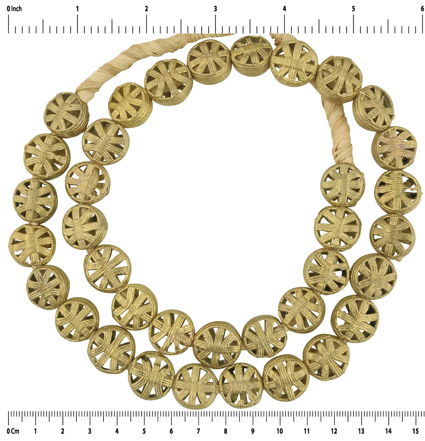 Exquisite Handcrafted African Brass Beads By Tribalgh - zoomed-in detail