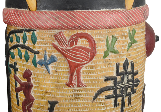 African Ceremonial Drum Musical Instrument From Ghana 1 - alternate view